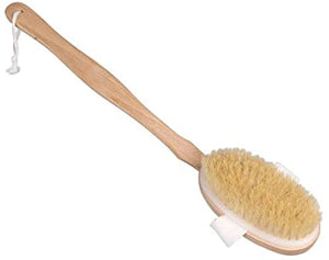 Natural Long Wood Wooden Body Brush Massager Bath Shower Back Spa Scrubber